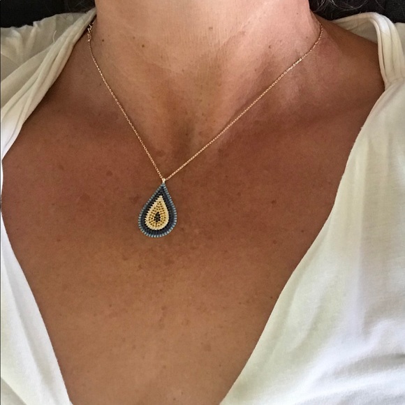 Jewelry - Evil eye necklace drop evil eye rose gold eye